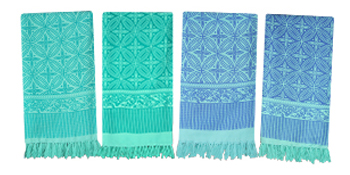 116 Full Sarong Lost River Motif -- Blues
